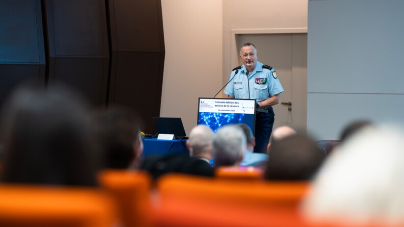 Intervention du général d'armée Chritian Rodriguez, Directeur gébnéral de la gendarmerie nationale aux Assises de la réserve cyber.