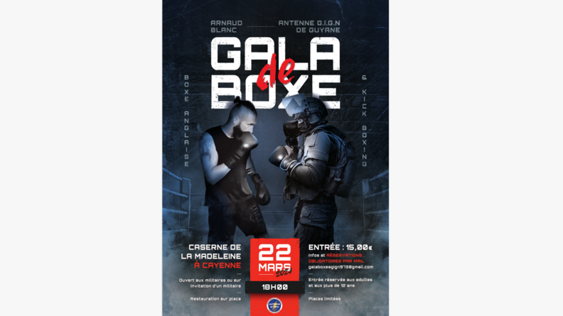 Affiche du gala de boxe en hommage à Arnaud Blanc.