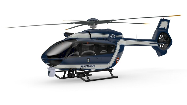 Visuel 3D du nouvel hélicoptère H145 de la gendarmerie nationale