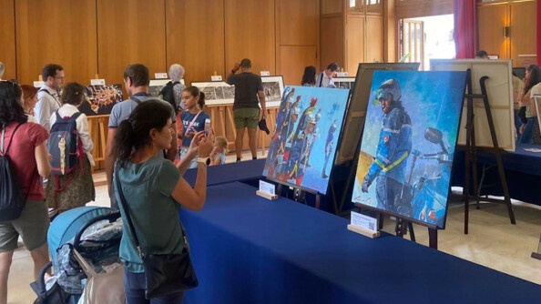 Exposition des peintres de la gendarmerie au musée de la gendarmerie à Melun.