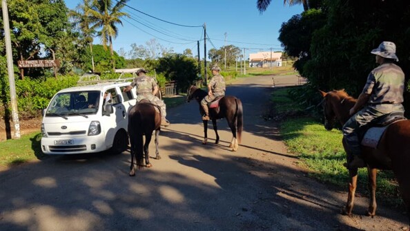 Nouvelle-Calédonie : les patrouilles à cheval sont également mobilisées dans le cadre des opérations de contrôle.