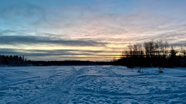 Vue d'un paysage de Laponie.