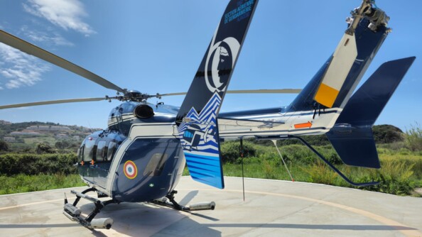 Hélicoptère de la Section aérienne de gendarmerie d'Ajaccio.
