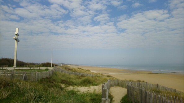 Sur Juno beach, en Normandie.