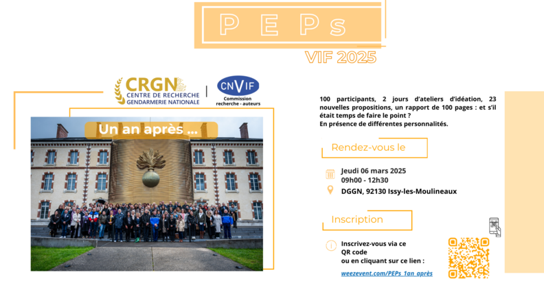 Invitation PEPS VIF : UN AN APRES - CRGN