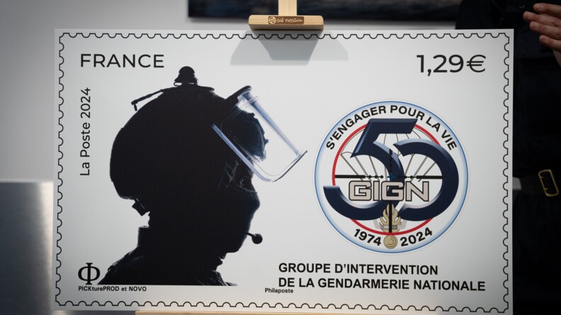 Le timbre dédié au GIGN.