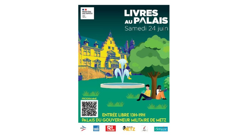 Affiche du salon littéraire de Metz Livres au Palais