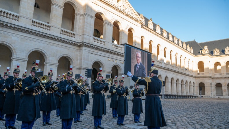Musicien de la Garde lors de l'hommage à Jacques Delors