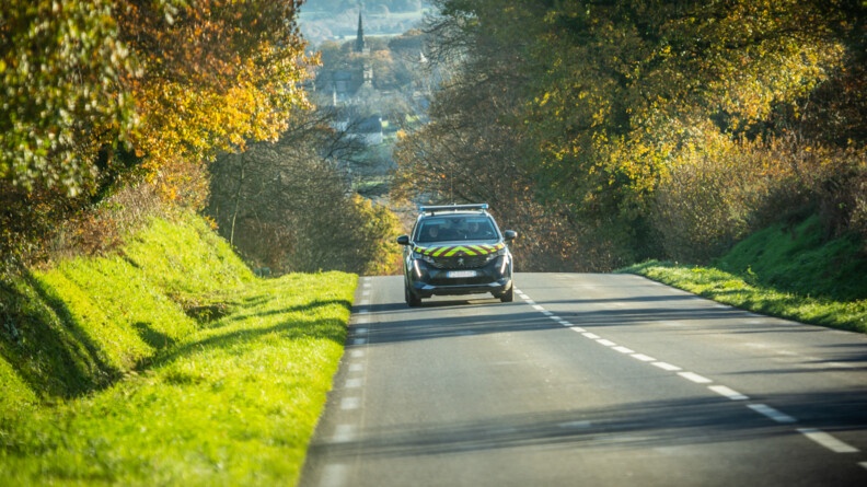 Départ de la patrouille de la COB de Guerlédan sur les routes des Côtes d'Armor.