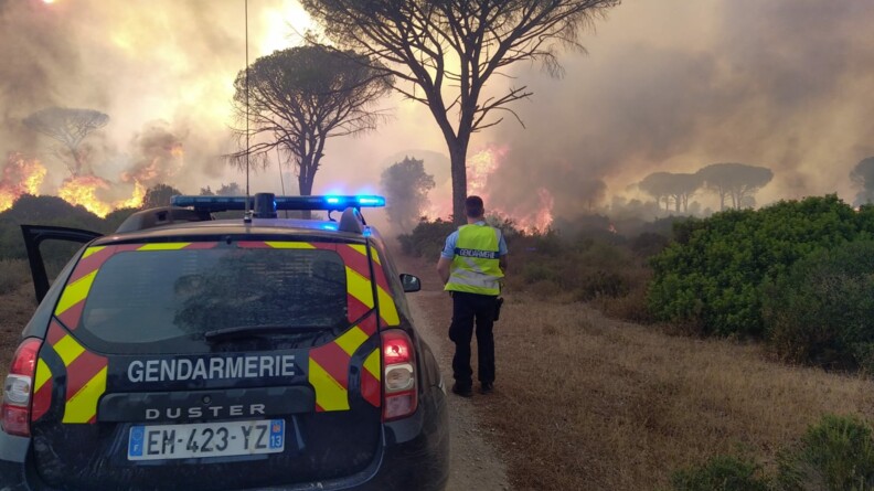 Blocage d'un axe sur la commune de Vidauban.