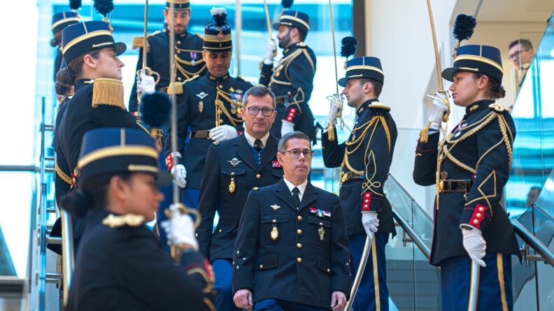 Célébration de la Sainte Ambroise le 19 décembre à la Direction générale de la gendarmerie nationale.