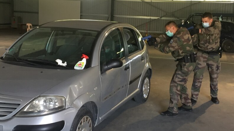 S&eacute;ance d&rsquo;intervention professionnelle &agrave;  l&rsquo;&eacute;cole de gendarmerie de Tulle.
