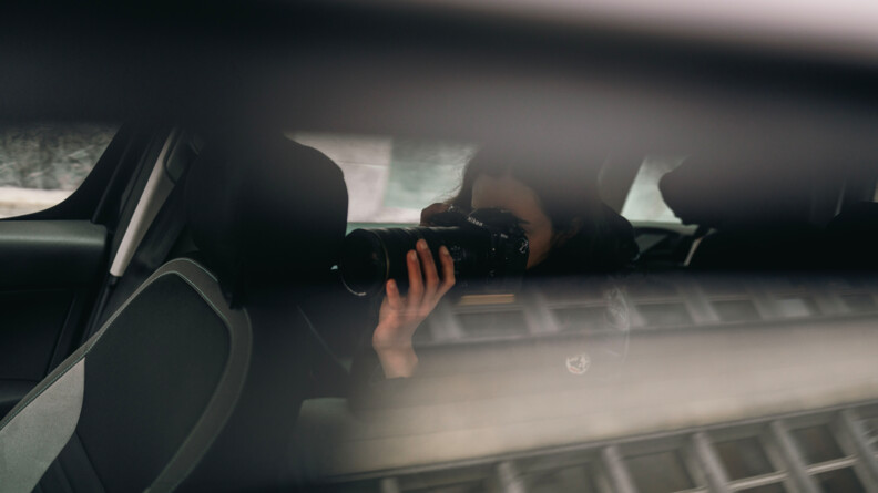 Candidat prenant une photo.