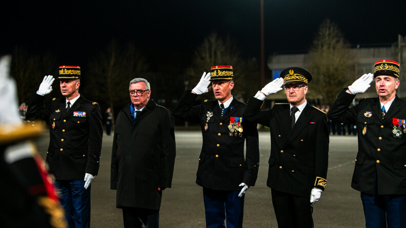 Agrandir l'image Cérémonie de remise des sabres aux Officiers du rang de la promotion "Ceux de Stonne"