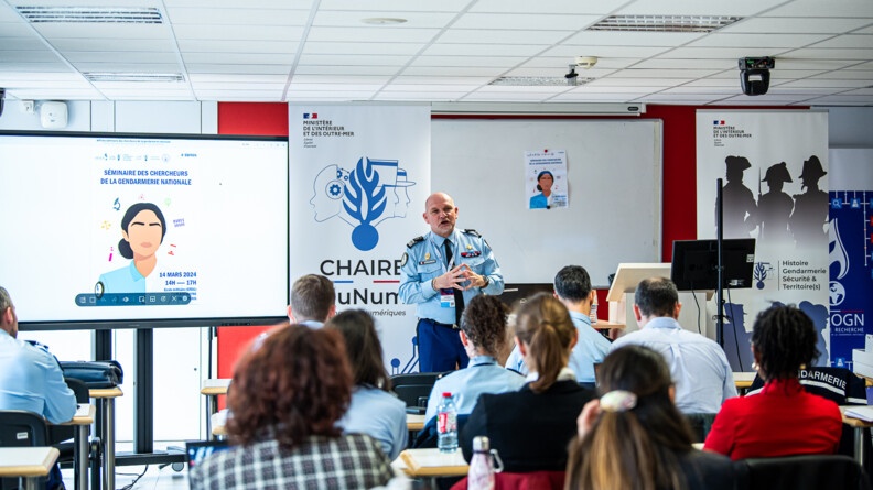Ouverture par le Colonel Bièvre de la journée des chercheurs en gendarmeirie - édition 2024