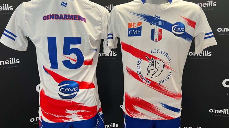 Vue du nouveau maillot du XV gendarmerie