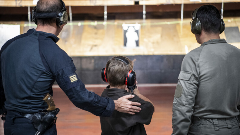 Maël bien épaulé lors de son exercice de tir.