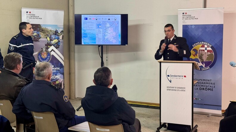 Pr&eacute;sentation du GLCF par le colonel Philippe Marestin, commandant du Groupement de gendarmerie d&eacute; partementale de la Dr&ocirc;me.