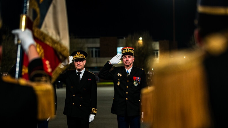 Agrandir l'image Cérémonie de remise des sabres aux Officiers du rang de la promotion "Ceux de Stonne"
