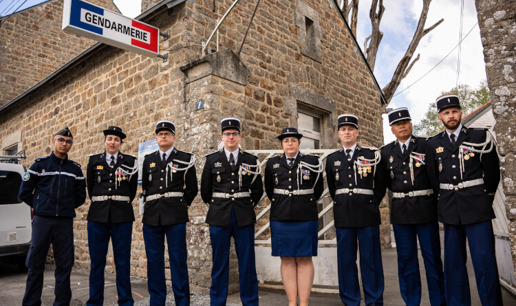 Les gendarmes de la brigade de Guidel.