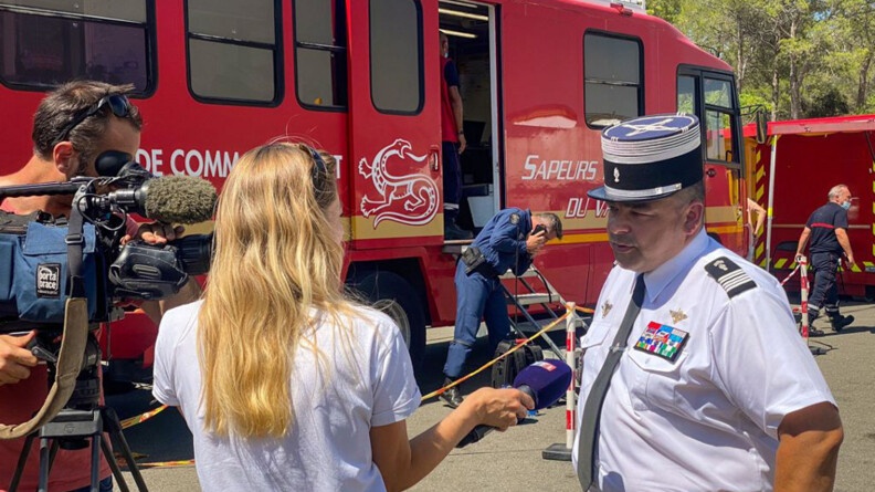 Le colonel Guillaume Dinh, commandant le Groupement de gendarmerie départementale (GGD) du Var, répond aux questions de la presse.