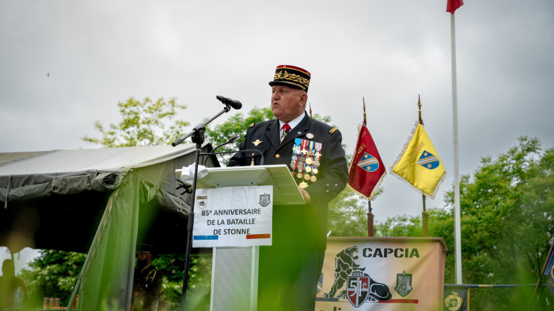 Agrandir l'image Le GCA KIM lors de son discours.
