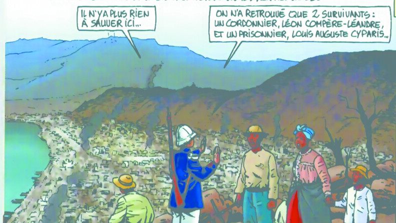 St-Pierre apr&egrave;s l&rsquo;&eacute;ruption de la montagne Pel&eacute;e