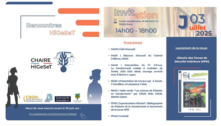 Une invitation aux rencontres HiGeSeT