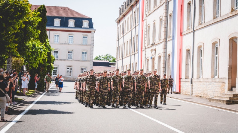 Compagnie d'&eacute;l&egrave;ves gendarmes &agrave; l'&eacute;cole de gendarmerie de Chaumont