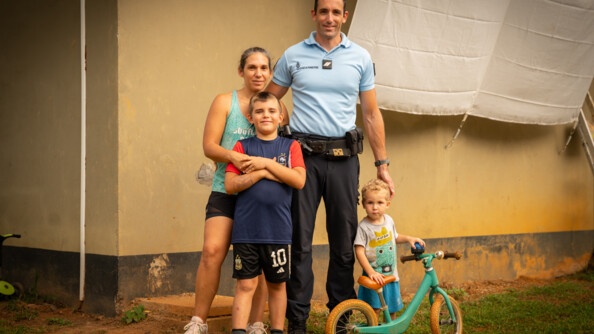 Le gendarme Jonathan et sa famille