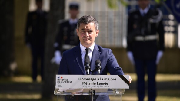 Le ministre de l'Intérieur, Gérald Darmanin, a présidé la cérémonie militaire.