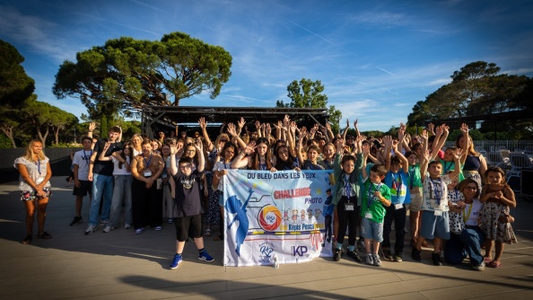 Photo de groupe lors de l'opération Du bleu dans les yeux
