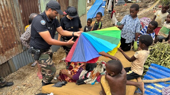 Les gendarmes au contact de la population