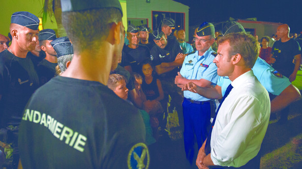 Emmanuel Macron a remercié les gendarmes