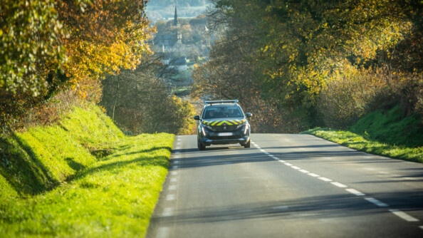 Départ de la patrouille de la COB de Guerlédan sur les routes des Côtes d'Armor.