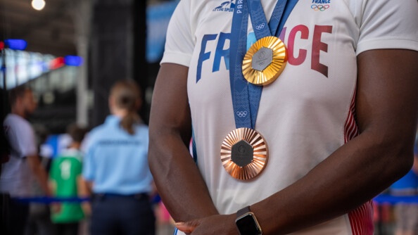 Les deux médailles d'or et de bronze de Clarisse Agbégnénou.