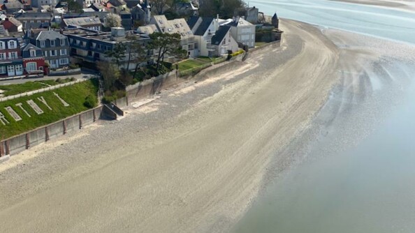 Vue aérienne de la baie de Somme.