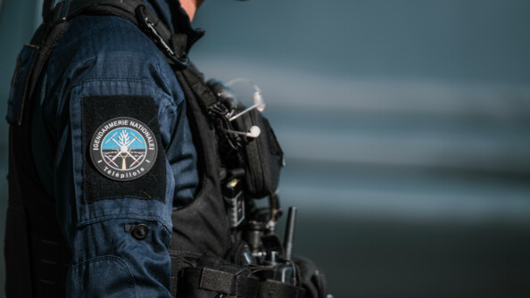 Visuel d'un écusson de gendarme télépilote de drones.