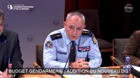 Audition du directeur général de la Gendarmerie nationale au Sénat mercredi 13 novembre 2024