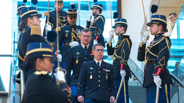 Célébration de la Sainte Ambroise le 19 décembre à la Direction générale de la gendarmerie nationale.