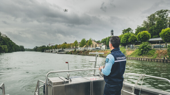 Le drone permet d’accéder à certaines zones difficiles d’accès et d’appuyer l’action des patrouilles.