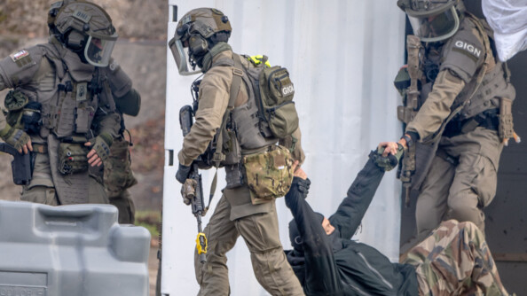 Interpellation de l'auteur de tirs par le GIGN dans le cadre de l'exercice.