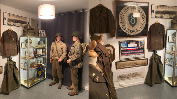 Deux images d'objets de collection dur la 8e division d'infanterie américaine