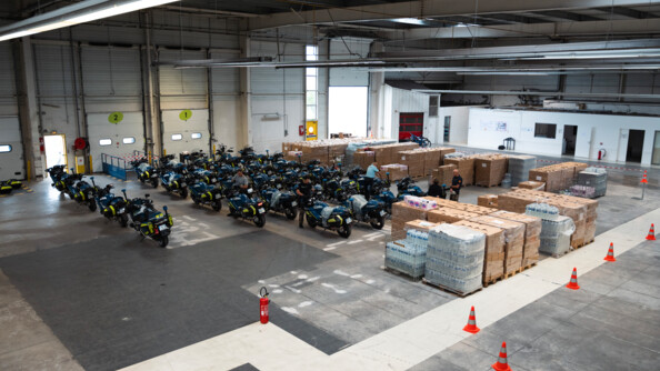 Vue d'ensemble de la Base logistique avancée du 80e anniversaire du débarquement.