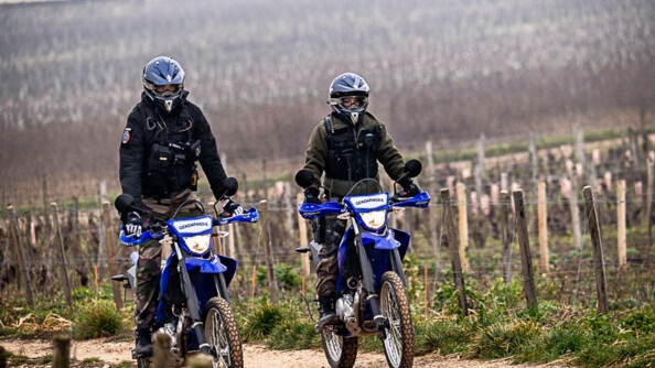 sécurisation en moto tout-terrain