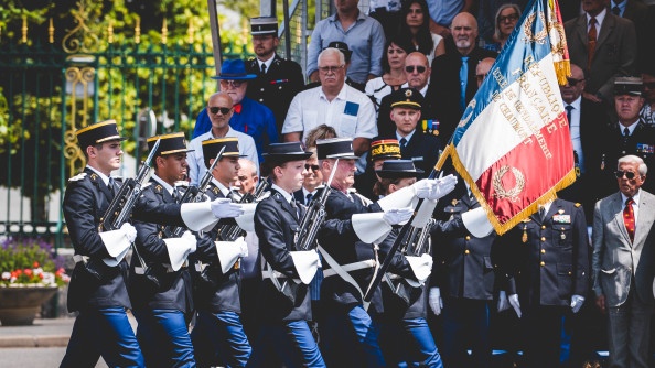 Cérémonie militaire pour les 80 ans de l'école de gendarmerie de Chaumont