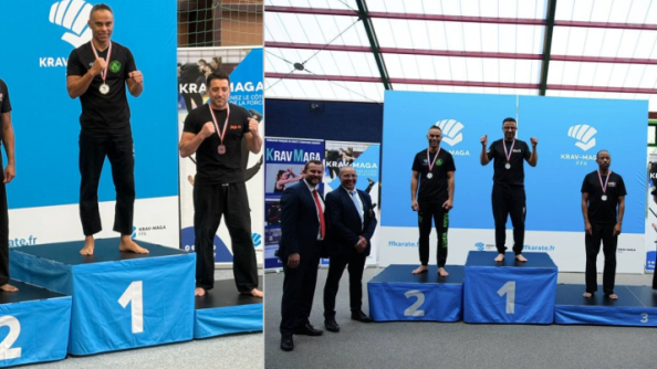 L'adjudant Lanto sur le podium