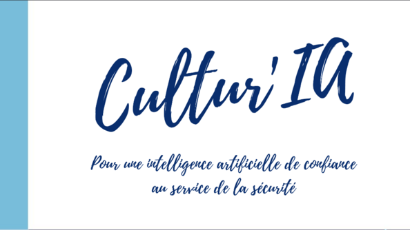 Couverture du nouveau numéro avec inscrit, sur l'image "Cultur'IA, pour une intelligence artificielle de confiance au service de la sécurité".