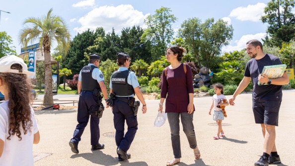 2 réservistes en renfort DEPP sur le pavé du Zooparc de Beauval