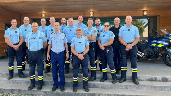 Les gendarmes de la brigade motorisée d'Ytrac dans le Cantal